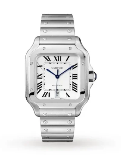 8A165A3B-295A-23D0-4387-5CEE65A475A6.webp Cartier Santos de Cartier Men Automatic Silver Stainless Steel Watch WSSA0018