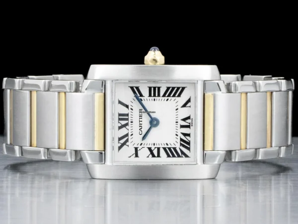 8A30754A-B819-FAE7-B283-9396B1E08AF2.webp Cartier Tank Française Women Quartz Silver Bicoloured Watch W2TA0003