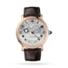 Cartier Ronde de Cartier Men Automatic Silver Leather Watch W1556243