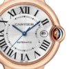 Cartier Ballon Bleu de Cartier Men Automatic Silver 18ct Rose Gold Watch WGBB0035