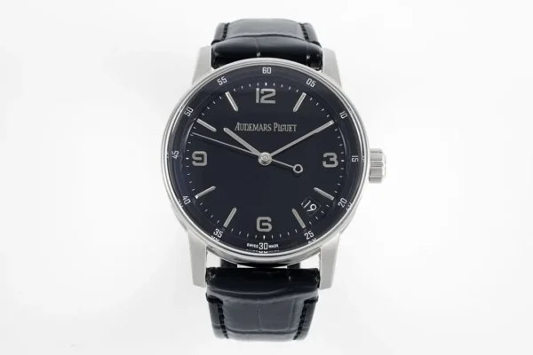 watch Audemars Piguet CODE 11.59 Blue Dial Three-Hand Automatic Watch   41mm Stainless Steel Case with Black Leather Strap
