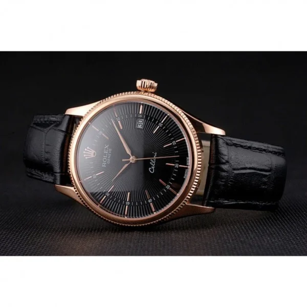 Superclone Rolex Cellini 38mm Black Dial REP016799
