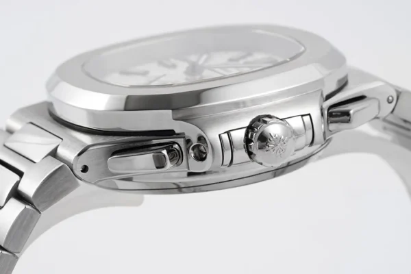 916C95E1-7C39-33DE-A25D-5C44B0334158.webp Patek Philippe Silver Nautilus Chronograph Watch
