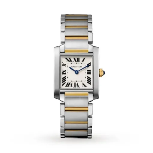 92330543-0FF6-5442-C806-0C351C3A7B79.webp Cartier Tank Française Women Quartz Silver Bicoloured Watch W2TA0003