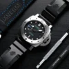 Panerai Submersible Men Automatic Black Rubber Watch PAM00973