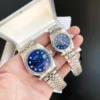 Couple Watches Rolex Datejust 36/28mm SS/SS Jub Blue/Dial