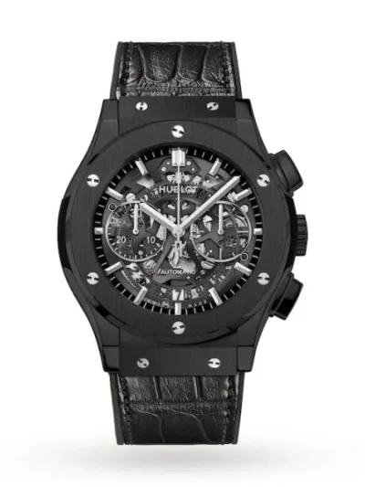 Hublot Classic Fusion Men Automatic Black Alligator Watch 525.CM.0170.LR