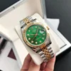 Couple Watches Rolex Datejust 36/28mm RG/SS Jub Green/Dial