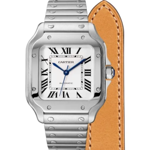 Cartier Santos de Cartier Men Automatic Silver Stainless Steel Watch WSSA0029
