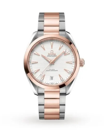 9470442B-7EA6-5AFF-0FCF-95867D83D850.webp Omega Seamaster Aqua Terra Men Automatic Silver Stainless Steel 18ct Rose Gold Watch O22020412102001