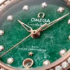 982F779A-9BF3-0ED0-C30B-1D70444817A8.webp Omega Constellation Women Automatic Green Leather Watch O13128292099001