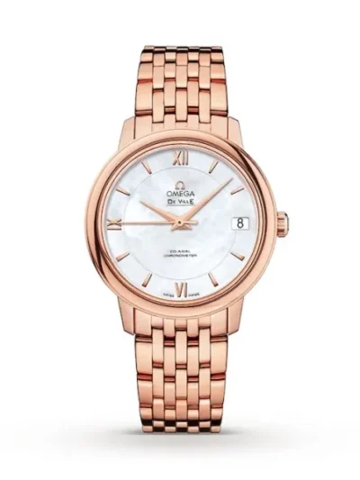 9A1952ED-AD35-CF8A-D9FE-1846AA6168E0.webp Omega De Ville Women Automatic Mother of Pearl 18ct Rose Gold Watch O42450332005002