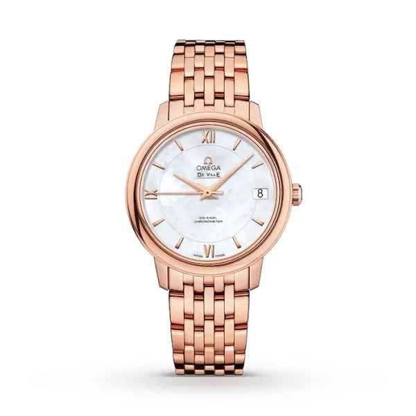 9A1952ED-AD35-CF8A-D9FE-1846AA6168E0.webp Omega De Ville Women Automatic Mother of Pearl 18ct Rose Gold Watch O42450332005002