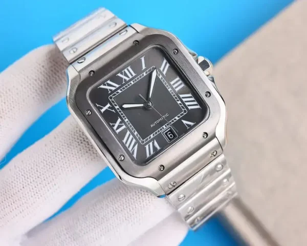 Cartier Santos de Cartier Men Automatic Grey Stainless Steel Watch WSSA0037