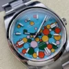Superclone Rolex Oyster Perpetual 41 mm Turquoise Dial 124300