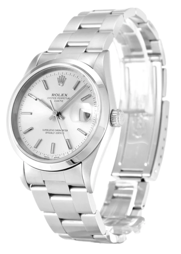 Rolex Oyster Perpetual Date 34mm Silver Dial 15200