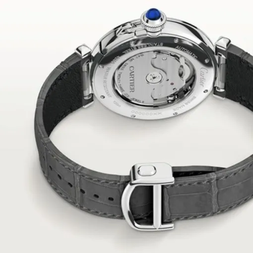 Cartier Pasha de Cartier Men Automatic Silver Alligator Watch WSPA0010