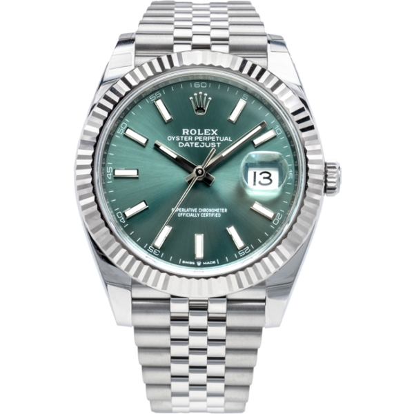 Rolex Datejust 41mm Green Dial 126334 Jubilee
