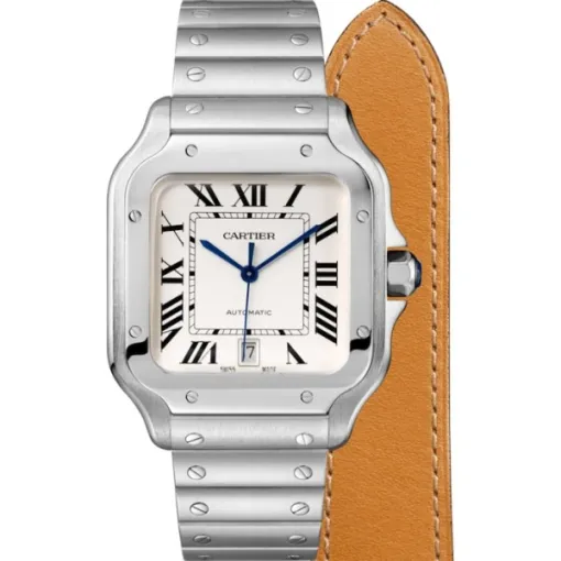 Cartier Santos de Cartier Men Automatic Silver Stainless Steel Watch WSSA0018
