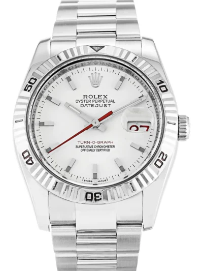 Rolex Datejust Turn-O-Graph 36mm White Dial 116264