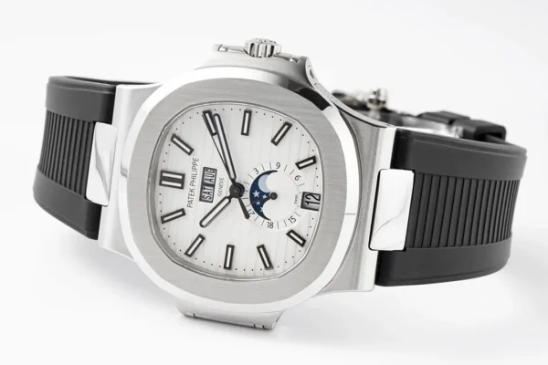 AAE06523-E406-B6FE-AD04-FC1E42327145.webp Patek Philippe Nautilus Blue Rubber Strap Watch