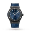 Hublot Classic Fusion Men Automatic Blue Rubber and Alligator Watch 511.CM.7170.LR