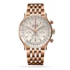 Breitling Navitimer Men Automatic Silver 18ct Rose Gold Watch RB0139211G1R1