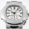 Patek Philippe Silver Nautilus Chronograph Watch