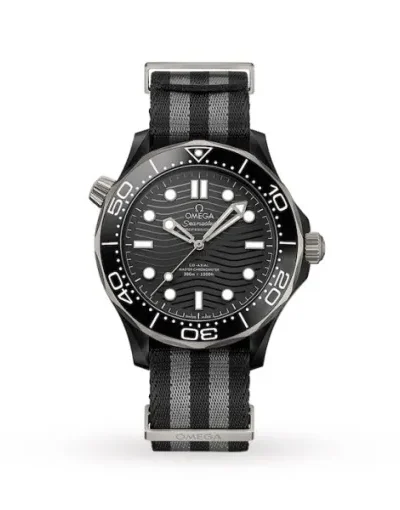 Omega Seamaster Men Automatic Black Fabric 007 Watch O21092442001002