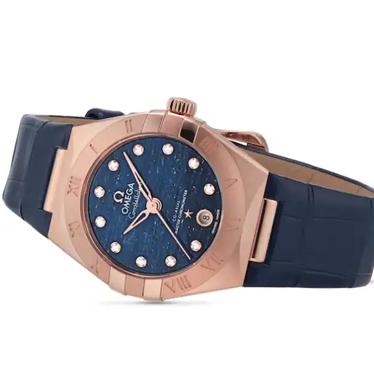 ADBC579A-5948-B4DD-1C9D-FE40149DFD70.webp Omega Constellation Women Automatic Blue Leather Watch O13153292099001
