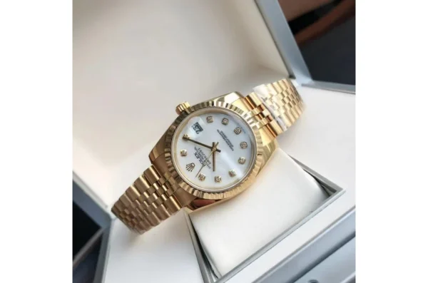 Couple Watches Rolex Datejust 36/28mm RG/RG Jub White/Dial