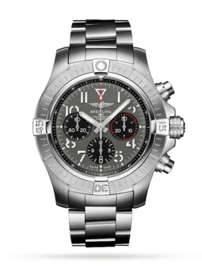 Breitling Avenger Men Automatic Grey Stainless Steel Watch AB01821A1B1A1