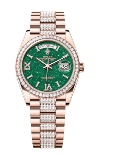 Superclone Rolex Day-Date 36 mm Green Dial 128345RBR