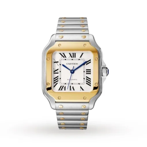 B38D6C06-C797-2BFA-FC4E-C3EE99E20883.webp Cartier Santos de Cartier Men Automatic Silver Stainless Steel Watch W2SA0016