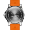 Breitling Superocean Women Automatic Orange Rubber Watch A17316D71O1S1