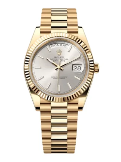 Superclone Rolex Day-Date 40 mm Silver Dial 228238