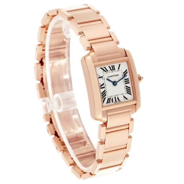 B6293C60-7D0D-FA43-FB98-8B146D435C75.webp Cartier Tank Française Women Quartz Silver 18ct Rose Gold Watch WGTA0029