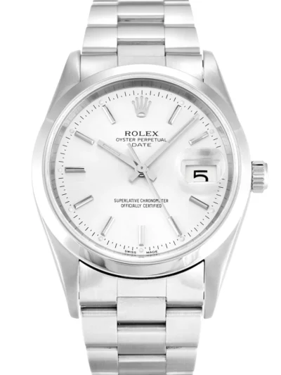 Rolex Oyster Perpetual Date 34mm Silver Dial 15200
