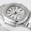 Patek Philippe Silver Nautilus Chronograph Watch