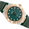 B7F10994-CFE3-1435-2610-0746376AB52A.webp Omega Constellation Women Automatic Green Leather Watch O13123292099001