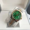Couple Watches Rolex Datejust 36/28mm RG/SS Jub Green/Dial