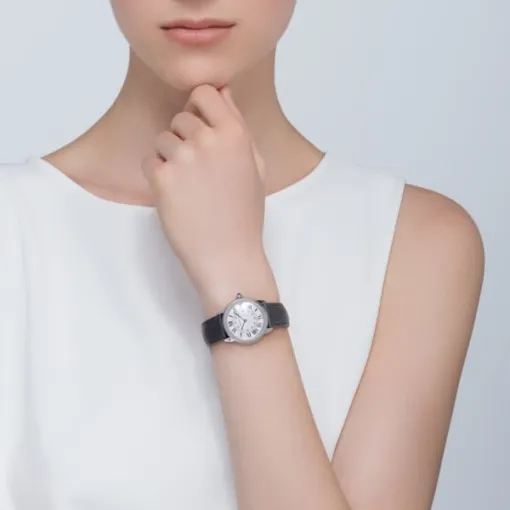 Cartier Ronde de Cartier Women Quartz Silver Leather Watch WSRN0019