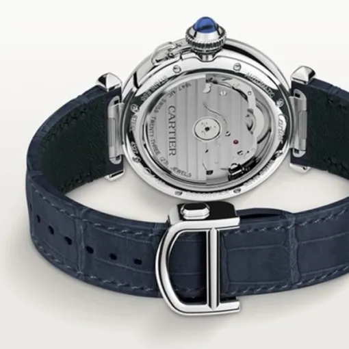 Cartier Pasha de Cartier Women Automatic Silver Alligator Watch WSPA0012