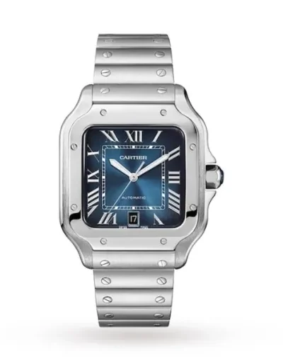 BA52F64C-283B-78D6-5DDA-EB1F07AB8D4C.webp Cartier Santos de Cartier Men Automatic Blue Stainless Steel Watch WSSA0030