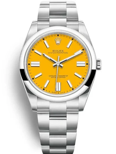 Rolex Oyster Perpetual 41mm Yellow Dial 124300