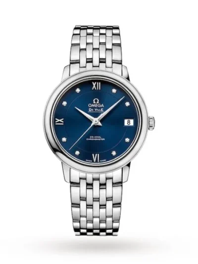 BB158BB2-D0F0-AC48-1B76-35530A64A23E.webp Omega De Ville Women Automatic Blue Stainless Steel Watch O42410332053001