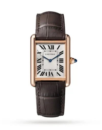 Cartier Tank Louis Cartier Women Automatic White Leather Watch WGTA0011