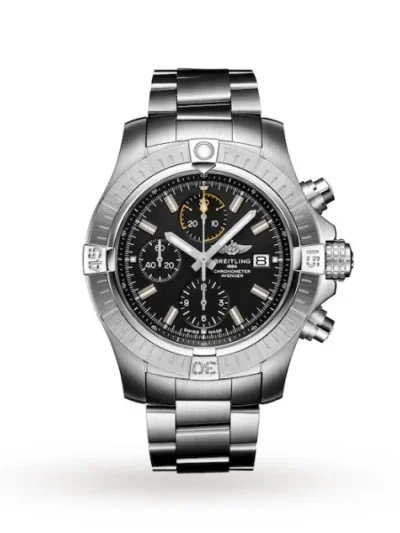 Breitling Avenger Men Automatic Black Stainless Steel Watch A13317101B1A1