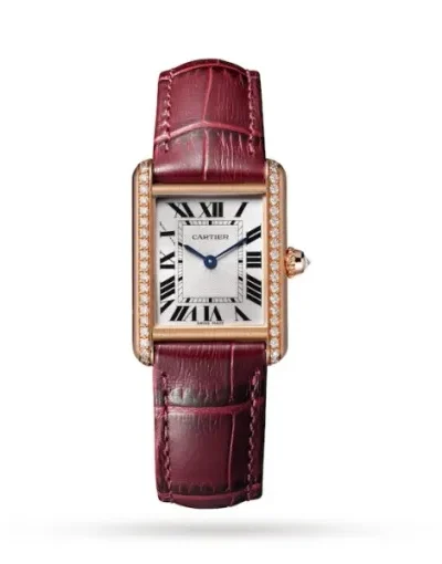 Cartier Tank Louis Women Automatic Silver Leather Watch WJTA0037