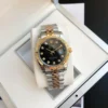 Couple Watches Rolex Datejust 36/28mm RG/SS Jub Black/Dia